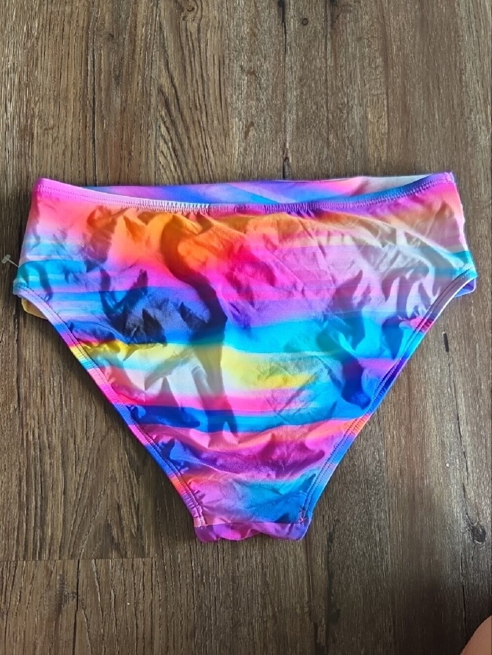 Nwot La Blanca Rainbow Foldover Bikini Bottoms - Multicolor Size 8 - Picture 6 of 6